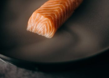 Brown Bread on Black Plate